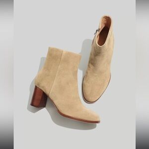 Madewell The Mira Side-Seam Ankle Boot in Suede NH202 5 1/2